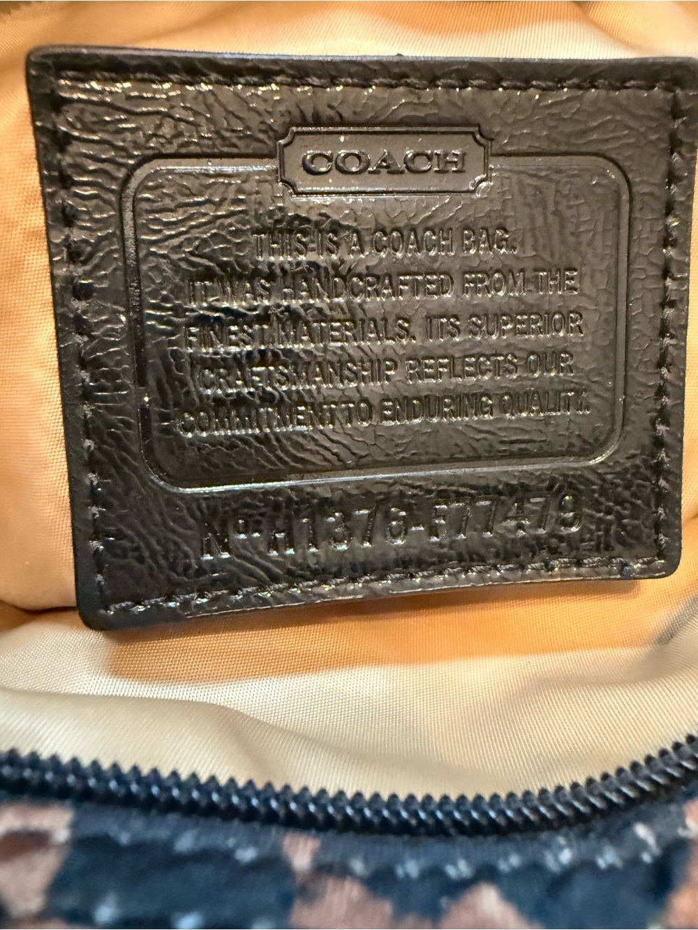 COACH Leopard Print Crossbody Bag in Brown and Teal - Picture 10 of 10